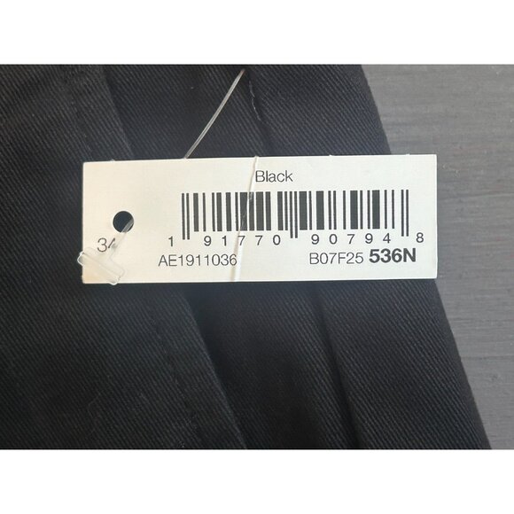 Amazon Essentials Slim-Fit 9" Stretch Chino Short 100% Cotton Black Size 34 - Picture 9 of 12